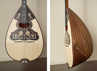 Τρίχορδο μπουζούκι Άβαφη Καρυδιά - Αντίγραφο Δ. Μούρτζινου