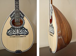 4 strings bouzouki from walnut