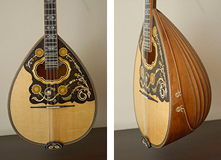 4 strings bouzouki from Brazilian Cherry