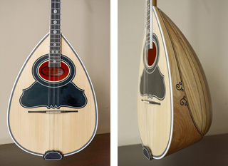 3 strings bouzouki from chestnut tree