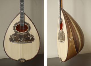 3 strings bouzouki from walnut