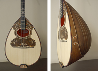 3 strings bouzouki from walnut