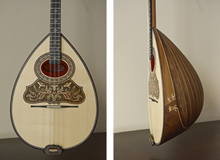 3 strings bouzouki from walnut