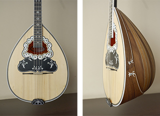 4 strings bouzouki from walnut
